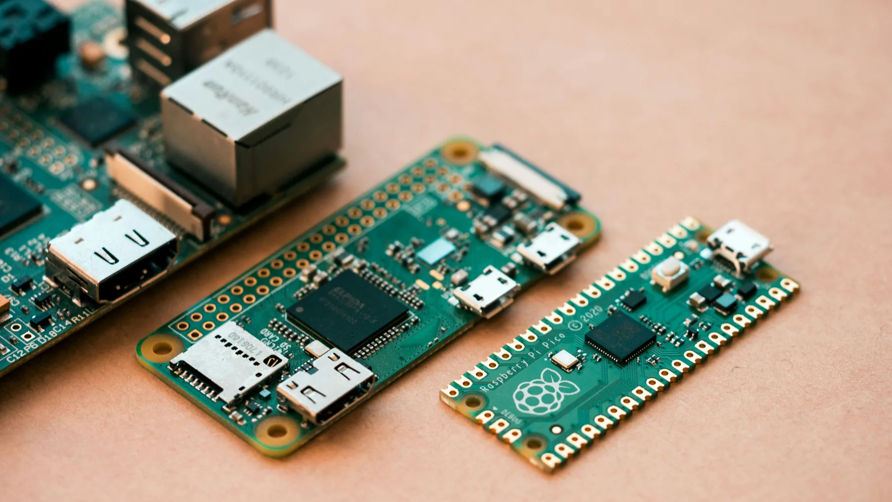 Electronic circuit boards representing business technology infrastructure
